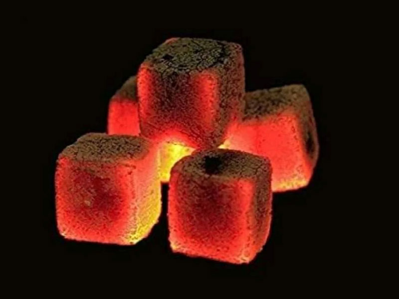 Charcoal briquette cubes
